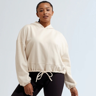 Sweat Capuche Crop Top Femme (TR085)